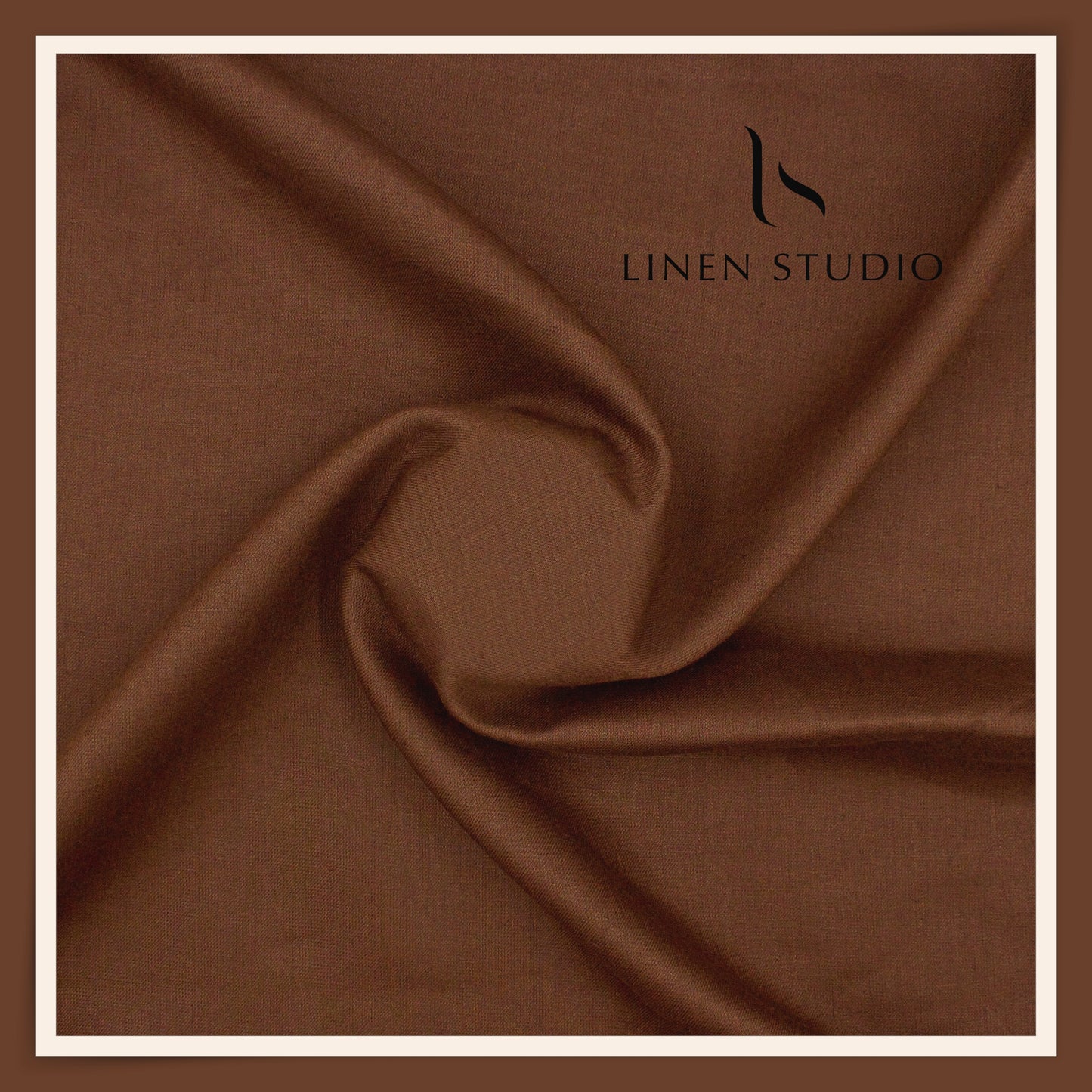 40 Lea Pure Linen Premium Suiting by Burgoyne Ireland - Irish Coffee Brown (NEW)