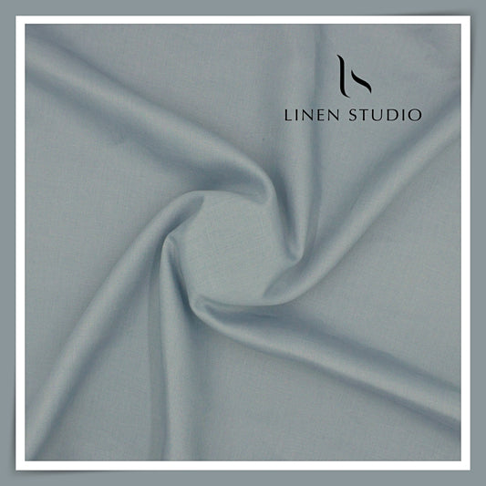 40 Lea Pure Linen Premium Suiting by Burgoyne Ireland - Cool Greyish Blue (NEW)