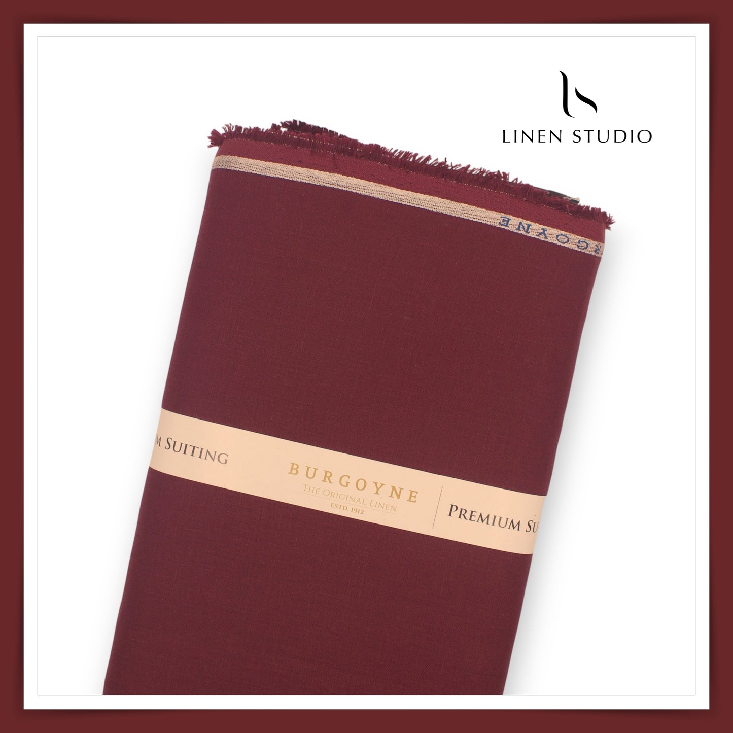 Burgoyne Premium Linen Suiting - Berry Wine (Summer Collection)