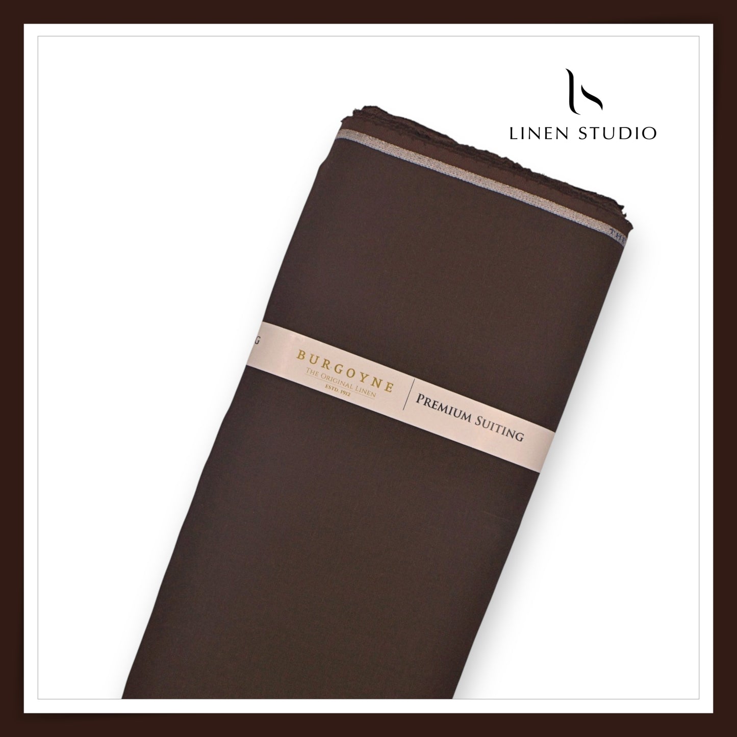 Burgoyne Premium Linen 40 Lea Suiting - Eclipse Brown (NEW)