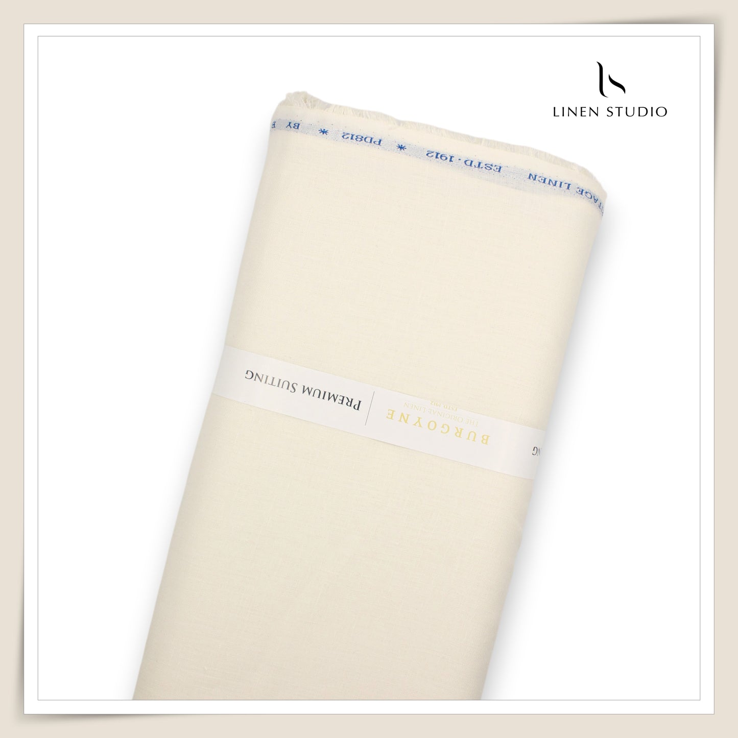 40 Lea Premium Linen Suiting by Burgoyne - Antique Cream (NEW)
