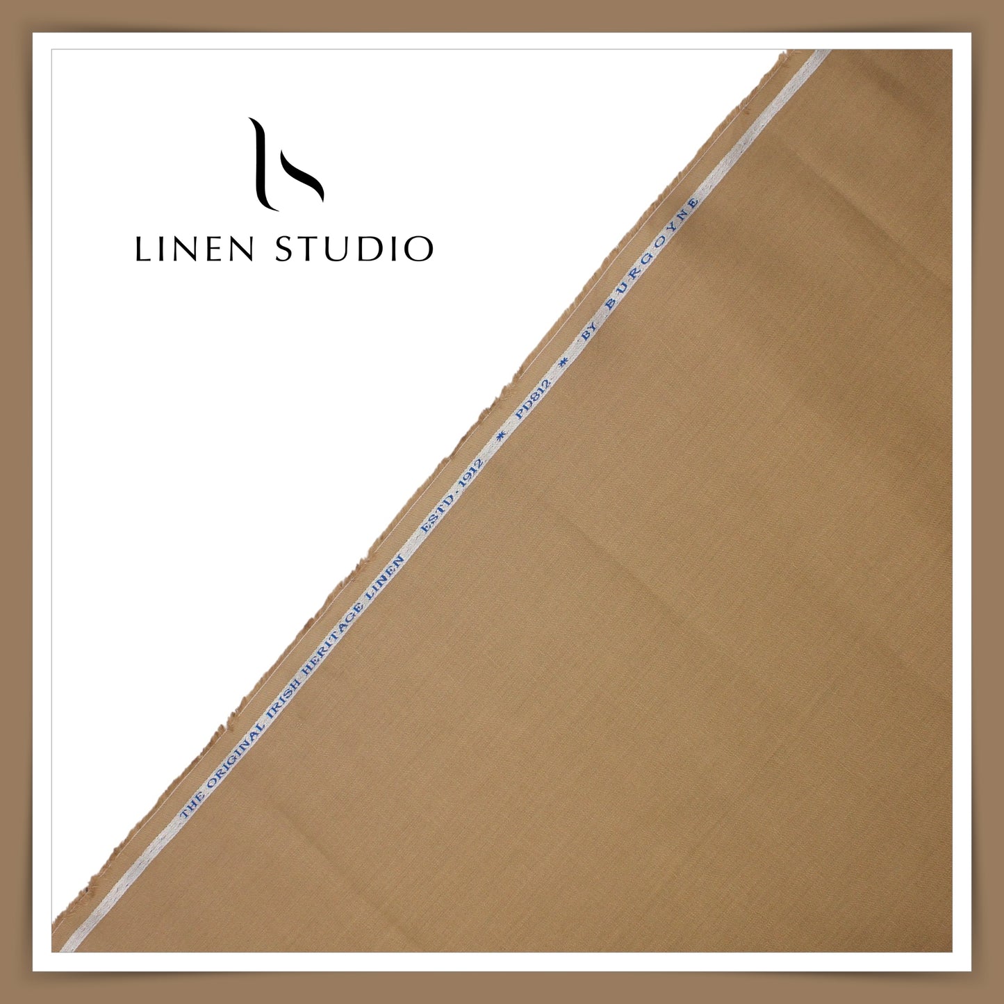 40 Lea Pure Linen Premium Suiting by Burgoyne Ireland - French Beige (NEW)