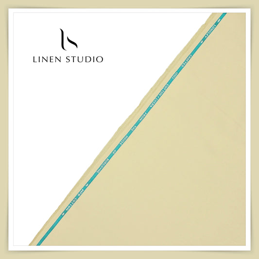 Slub Satin Stretch Cotton Suiting by Burgoyne Ireland - Desert Sand