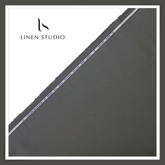 100% Giza Cotton Shirting by Burgoyne Ireland - Carbon Grey (NEW)