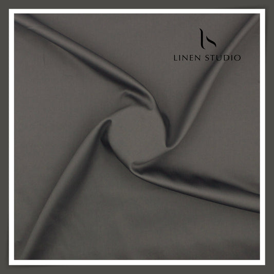 100% Giza Cotton Shirting by Burgoyne Ireland - Carbon Grey (NEW)