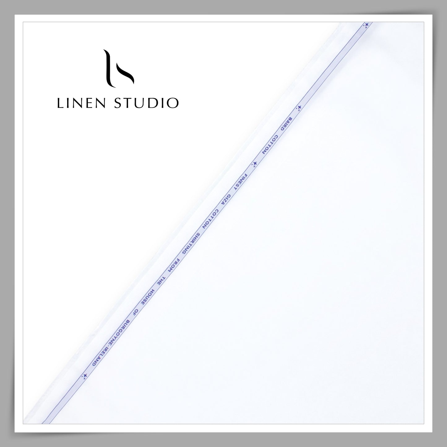 100% Giza Cotton Shirting by Burgoyne Ireland - White (NEW) (Fastest Selling)