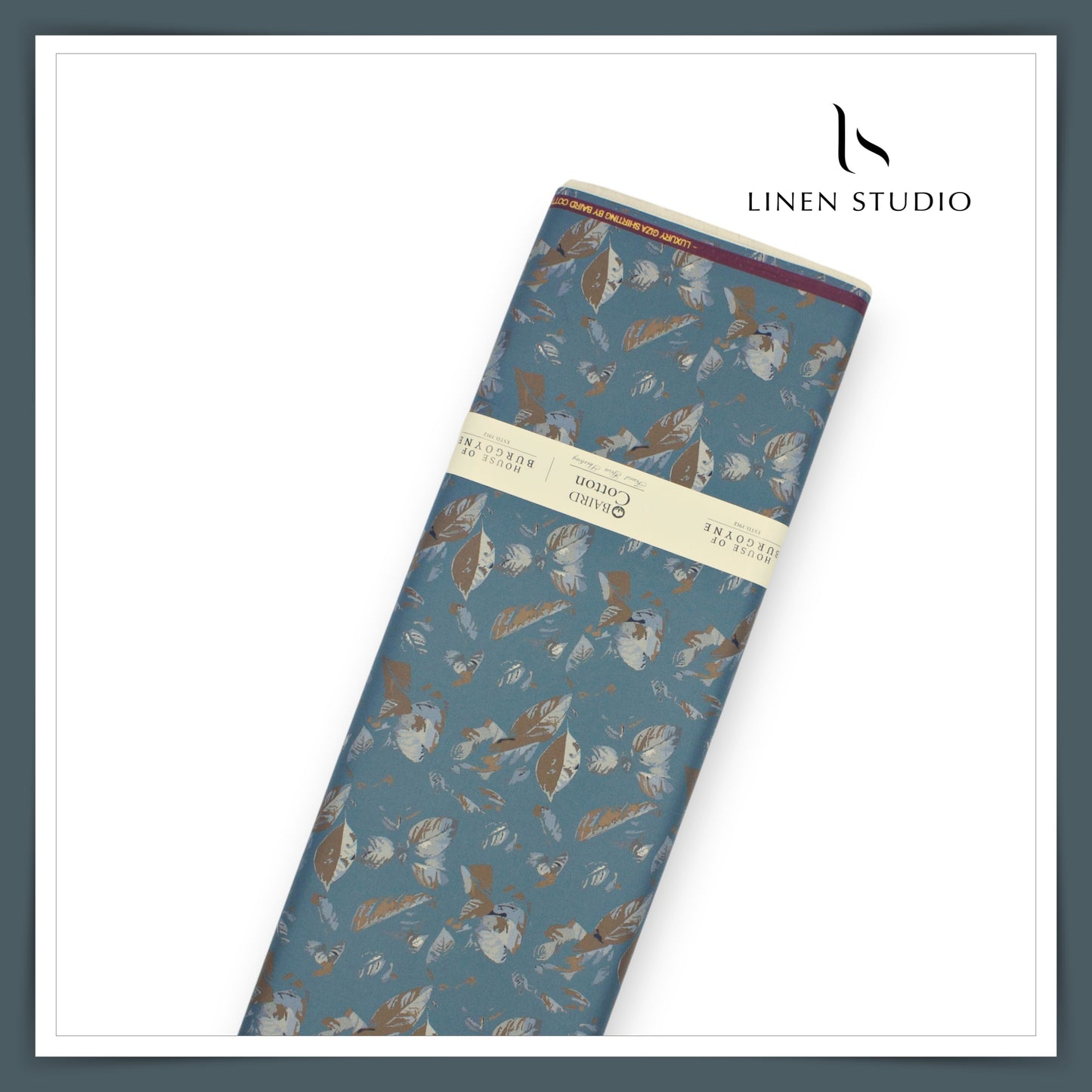 100% Giza Cotton Digital Printed by Burgoyne Ireland - Marble Blue (NEW)