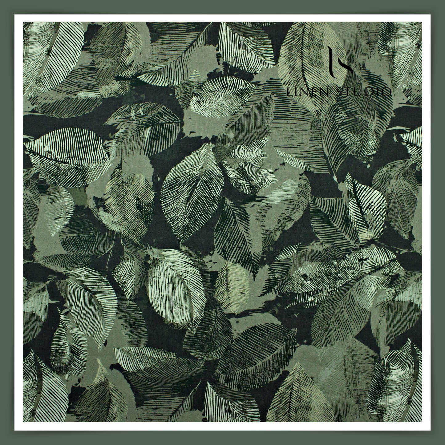 100% Giza Cotton Digital Printed by Burgoyne Ireland - Shades of Green (NEW)