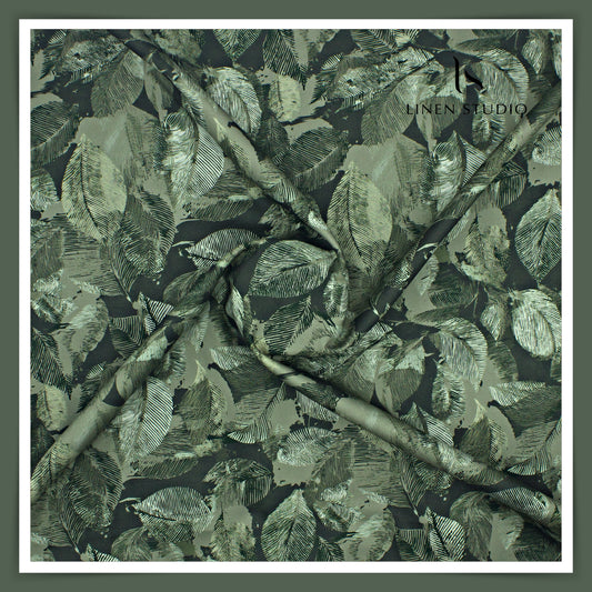 100% Giza Cotton Digital Printed by Burgoyne Ireland - Shades of Green (NEW)
