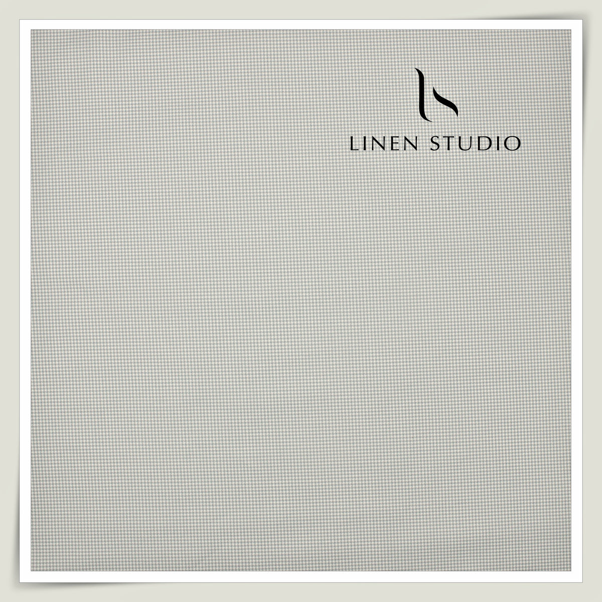 100% Finest Giza Cotton Shirting by Burgoyne - Greenish Grey Houndstooth Micro Checks (NEW)
