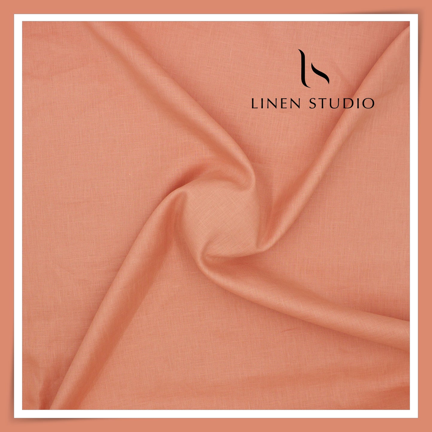 Burgoyne Premium Linen 70 Lea Shirting - Dark Salmon (NEW)