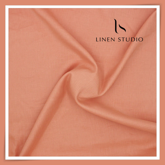 Burgoyne Premium Linen 70 Lea Shirting - Dark Salmon (NEW)