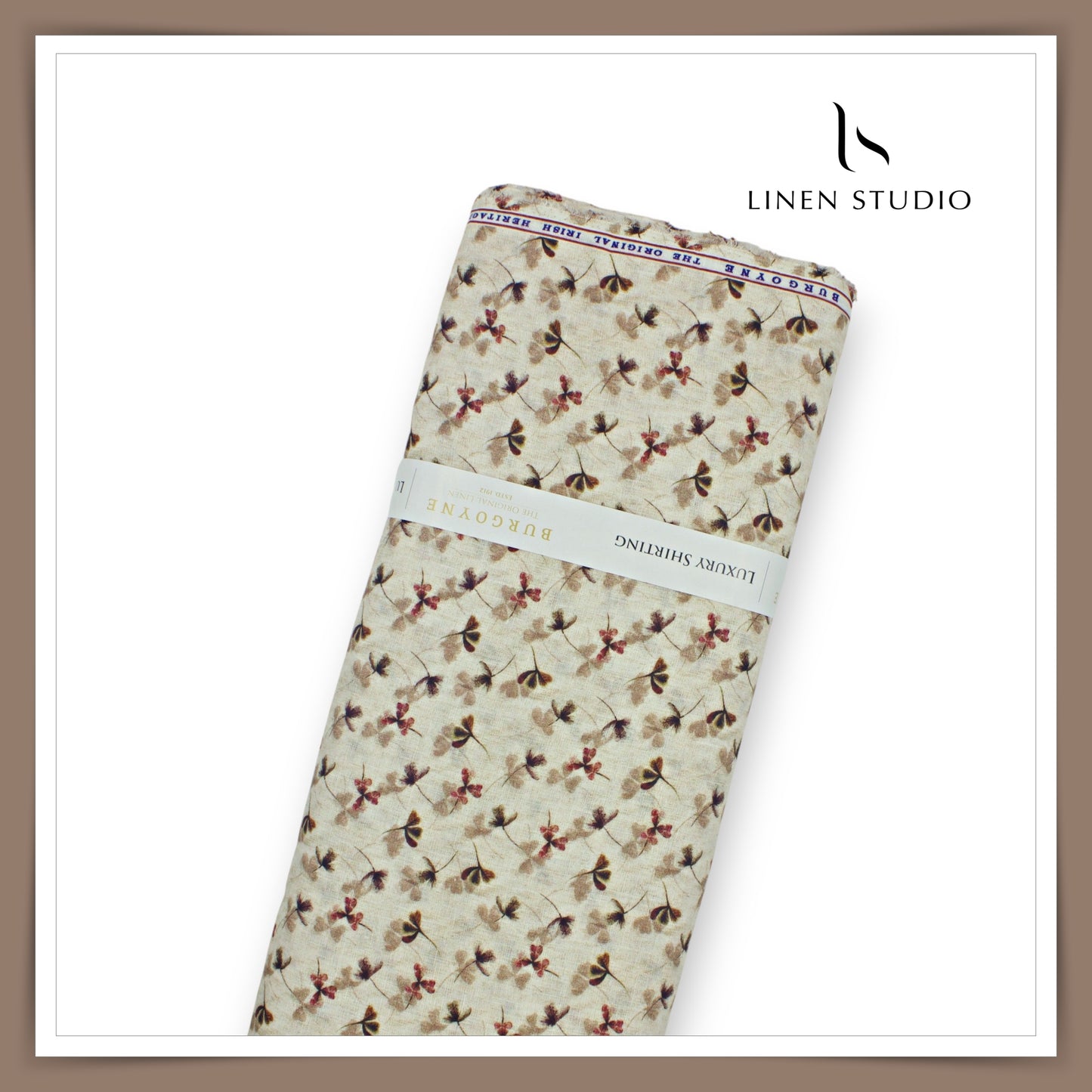 Burgoyne 70 Lea Premium Linen Digital Printed Shirting - Dual Floral (NEW)