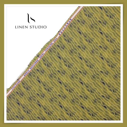 Burgoyne Pure Linen Digital Print - Henna Green (60% SALE)