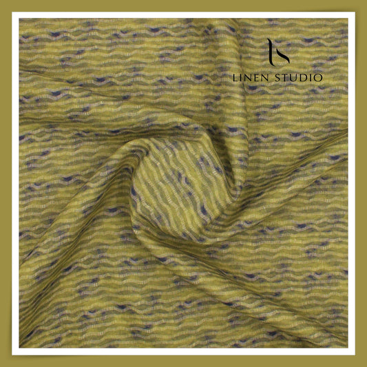 Burgoyne Pure Linen Digital Print - Henna Green (60% SALE)
