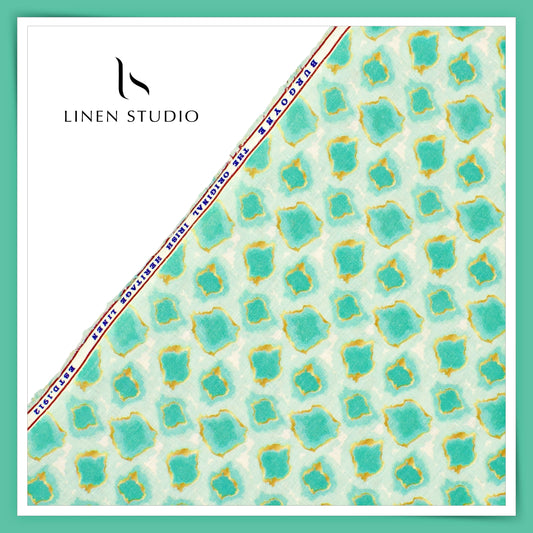 Burgoyne Pure Linen Digital Print - Nebula Pearl (45% SALE)