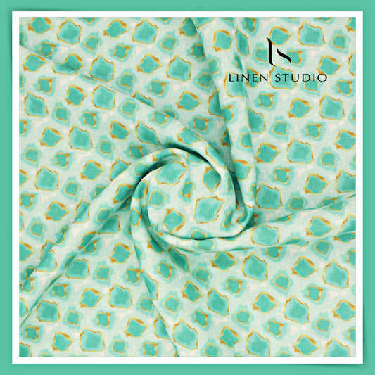 Burgoyne Pure Linen Digital Print - Nebula Pearl (45% SALE)