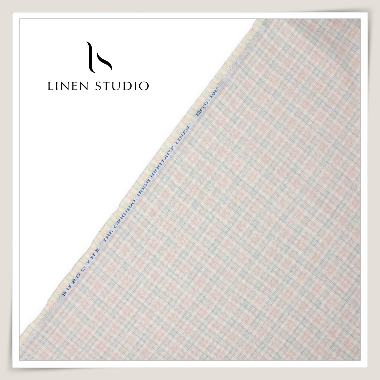 Burgoyne 60 Lea Pure Linen Shirting - Classic Donkey Brown & Cream Stripes (NEW) (Fastest Selling) (Copy)