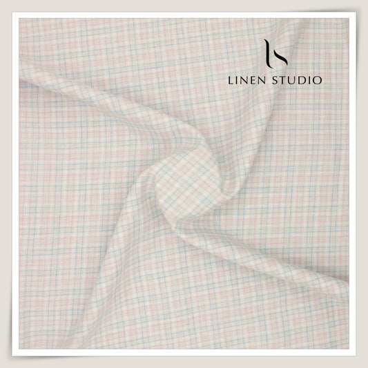 Burgoyne 60 Lea Pure Linen Shirting - Classic Donkey Brown & Cream Stripes (NEW) (Fastest Selling) (Copy)