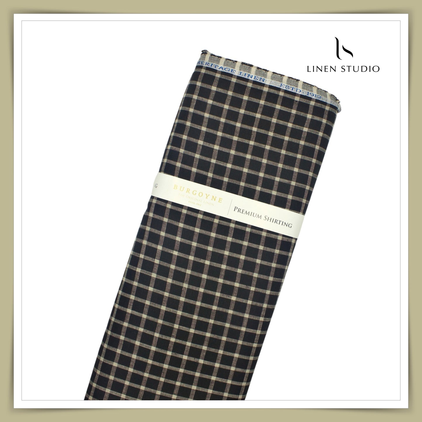 60 Lea Pure Linen Shirting by Burgoyne - 22353/01 (NEW) (Limited Stock)