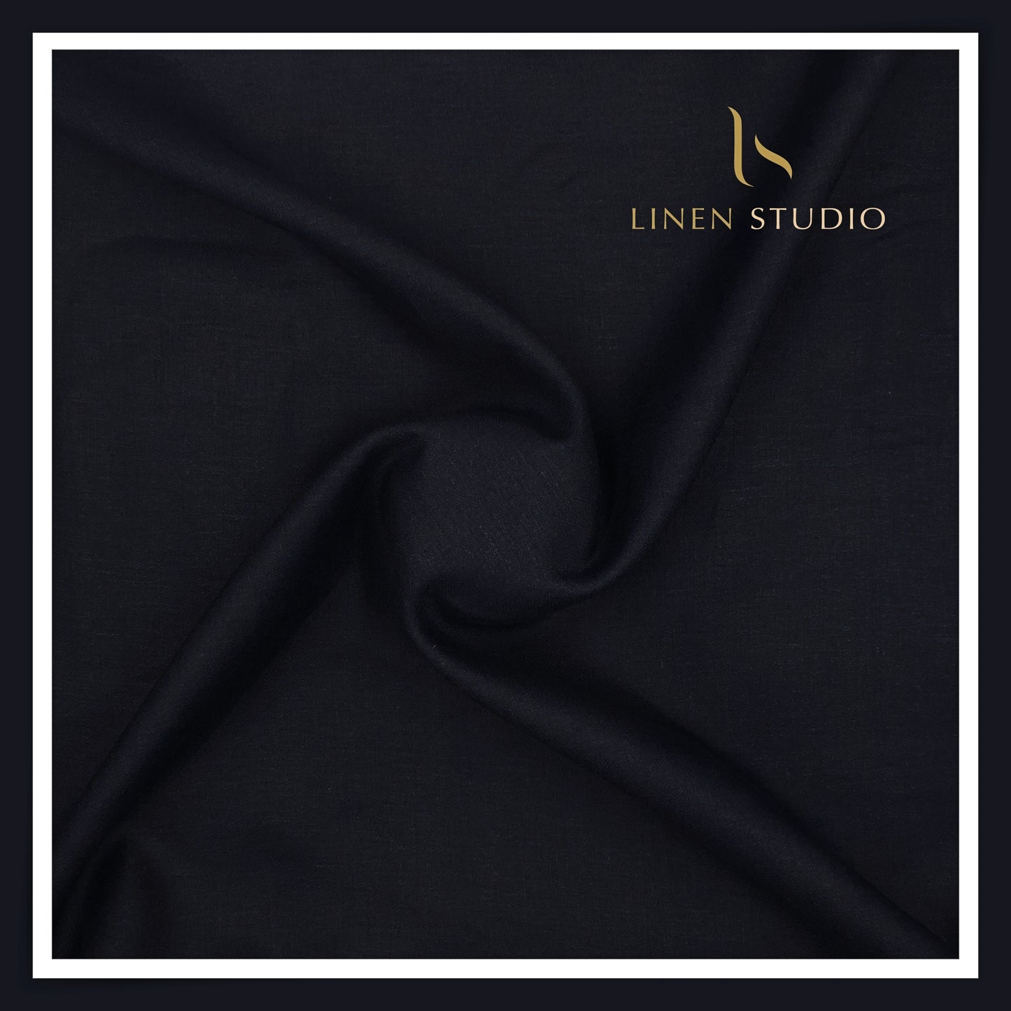 70 Lea Twill Textured Shirting by Burgoyne - Dark Blue (Zoom In) (NEW)