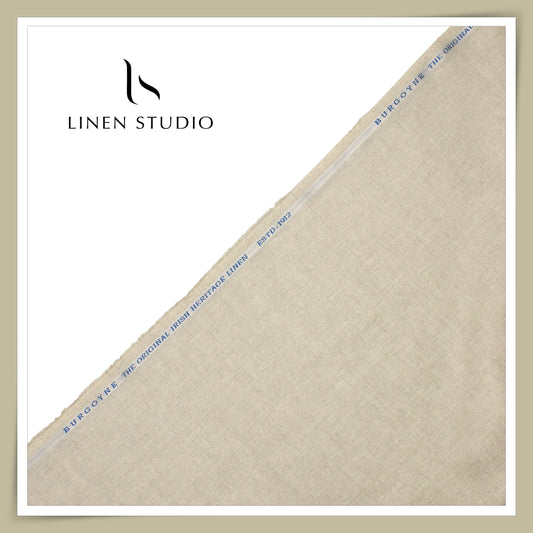 70 Lea Twill Textured Shirting by Burgoyne - Oatmeal (Zoom In) (NEW)