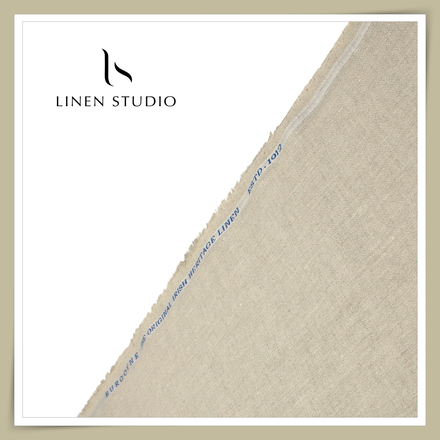 70 Lea Twill Textured Shirting by Burgoyne - Oatmeal (Zoom In) (NEW)