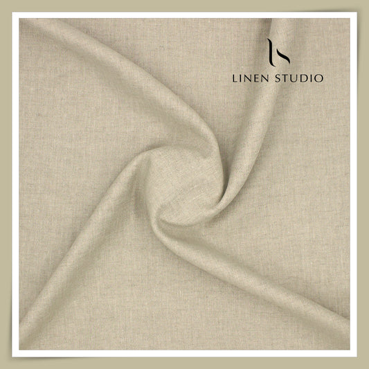 70 Lea Twill Textured Shirting by Burgoyne - Oatmeal (Zoom In) (NEW)