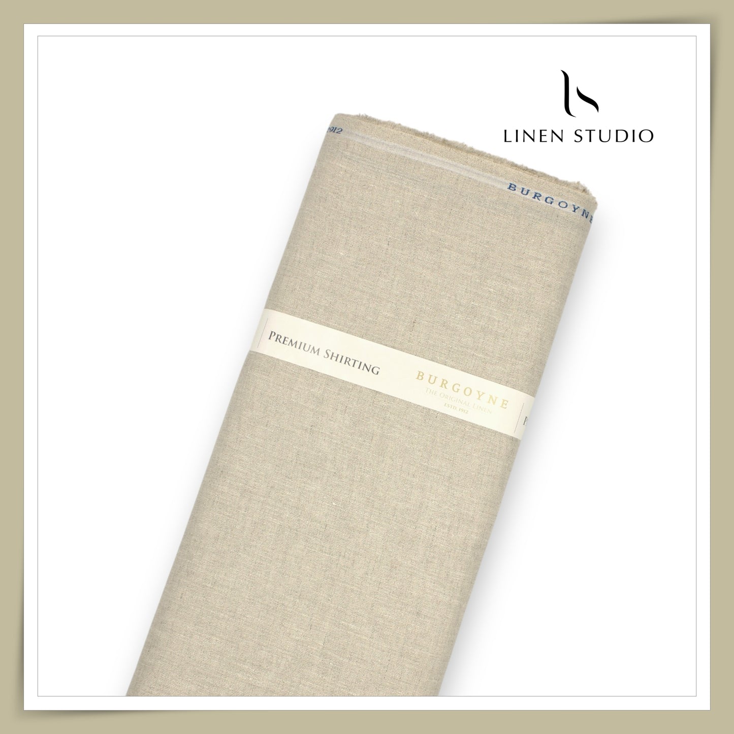 70 Lea Twill Textured Shirting by Burgoyne - Oatmeal (Zoom In) (NEW)