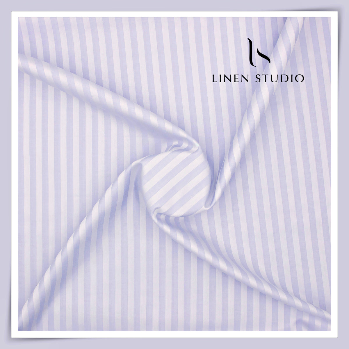 100% Finest Giza Cotton Shirting by Burgoyne - Lavender Stripes (NEW)