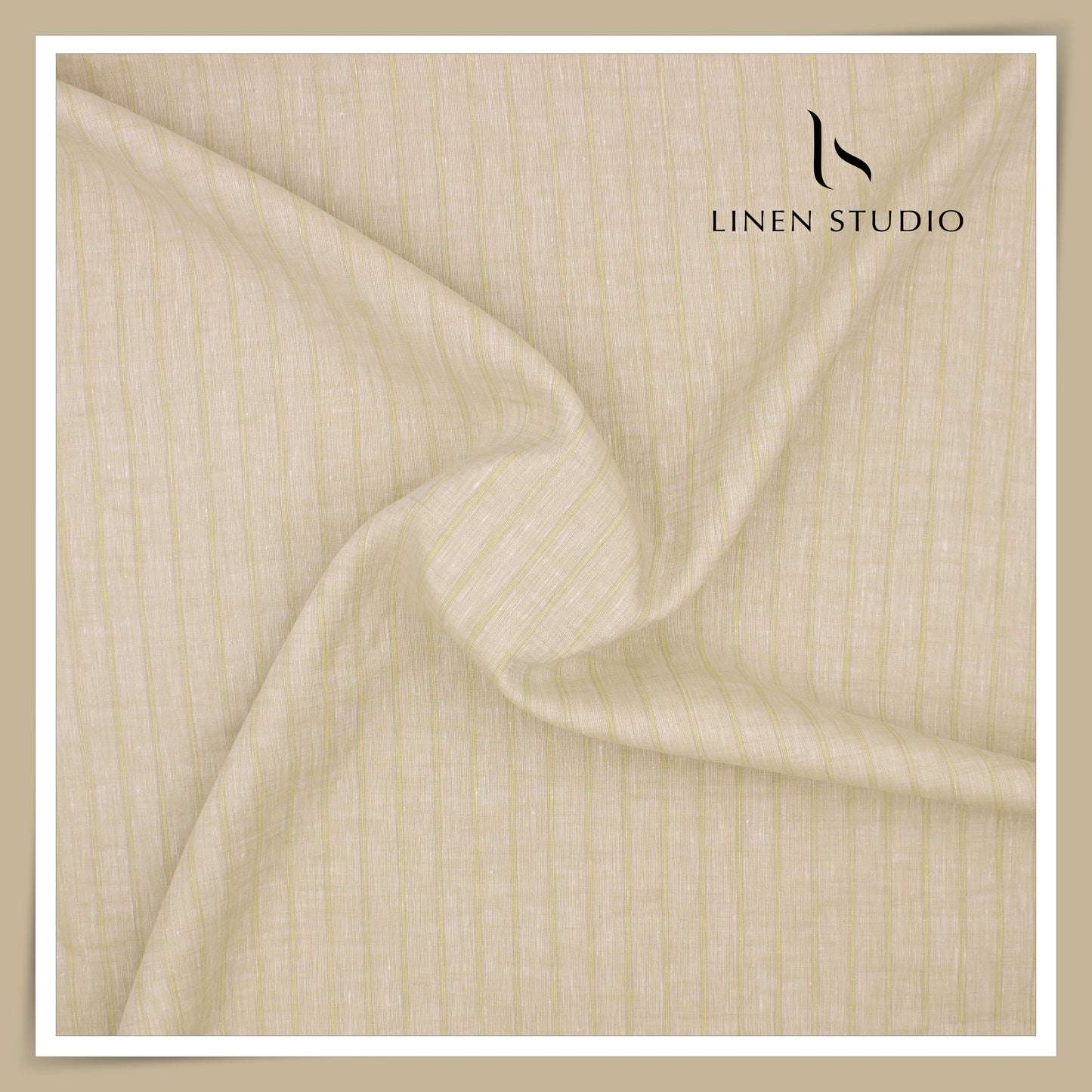 80 Lea Premium Shirting by Burgoyne - Vanilla Stripes (NEW)