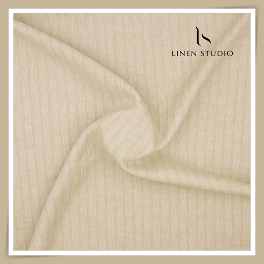 80 Lea Premium Shirting by Burgoyne - Vanilla Stripes (NEW)