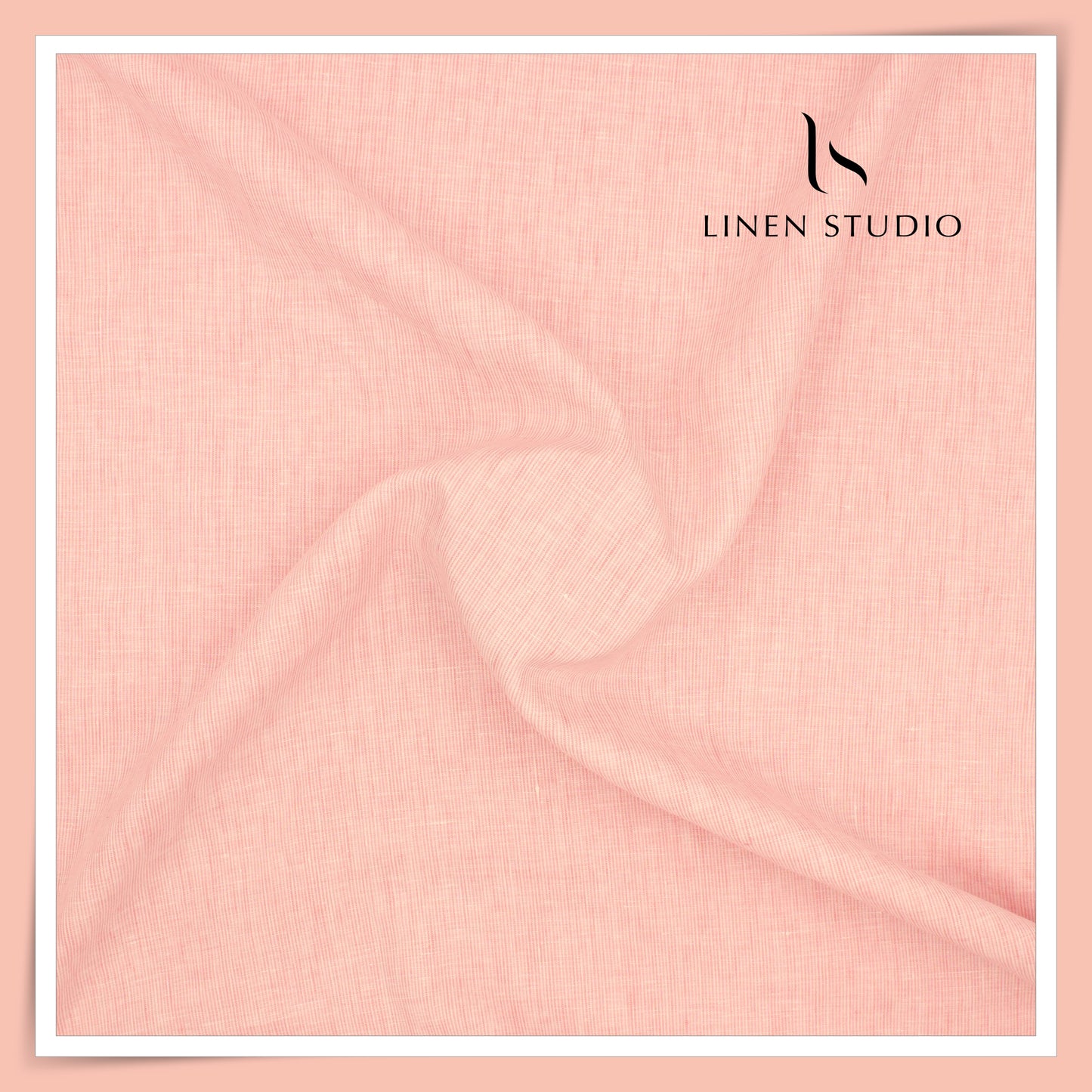 80 Lea Premium Shirting by Burgoyne - Melon Thin Stripes (NEW)