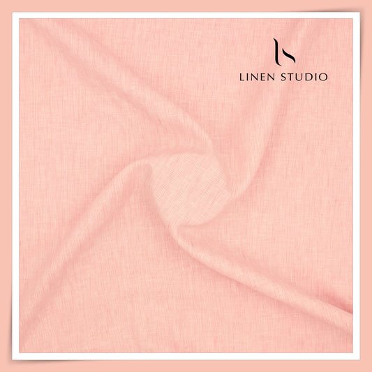 80 Lea Premium Shirting by Burgoyne - Melon Thin Stripes (NEW)