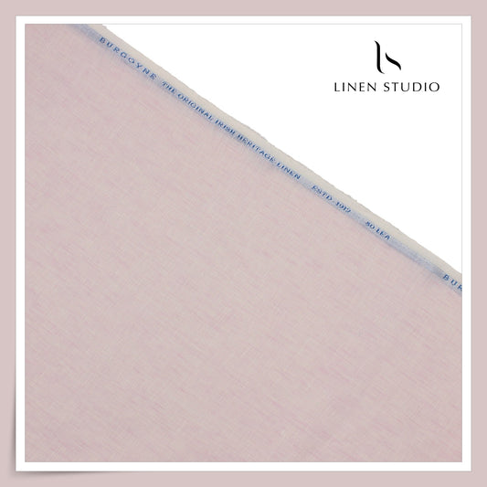 80 Lea Premium Shirting by Burgoyne - Soft Pink Thin Stripes (NEW)