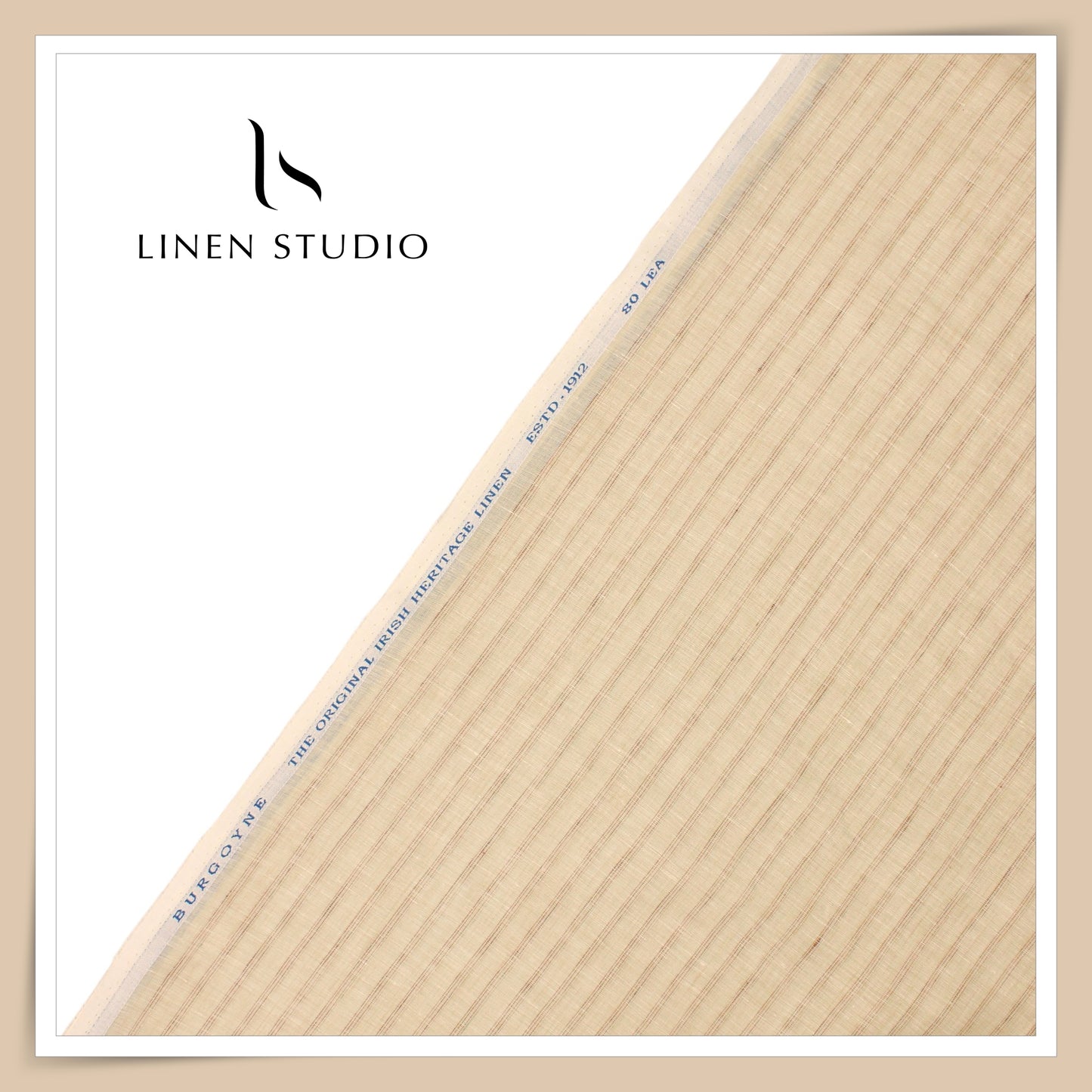 80 Lea Pure Linen Premium Shirting by Burgoyne - 13573/03 (NEW)