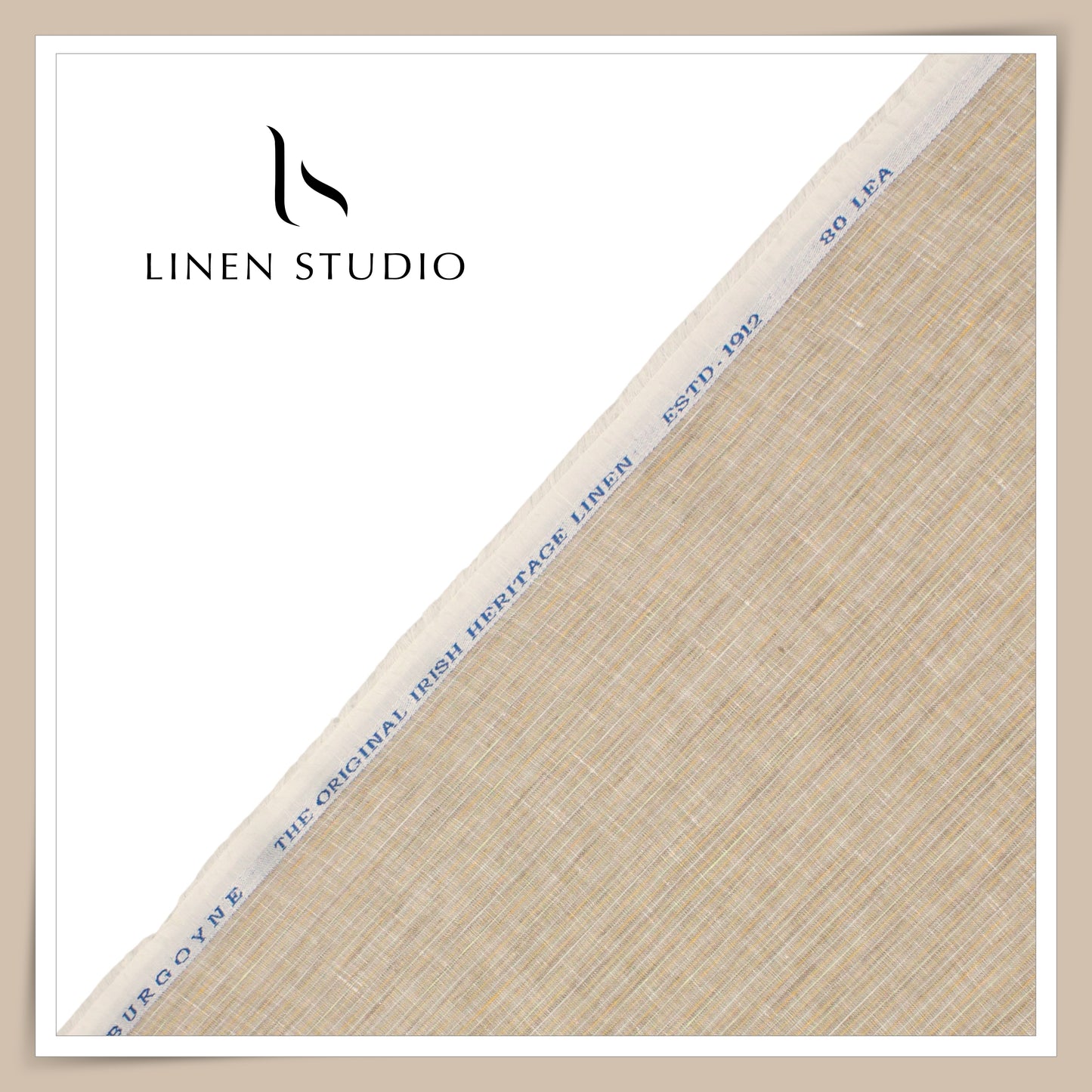 80 Lea Pure Linen Premium Shirting by Burgoyne - Beautiful Sober Stripes (NEW)
