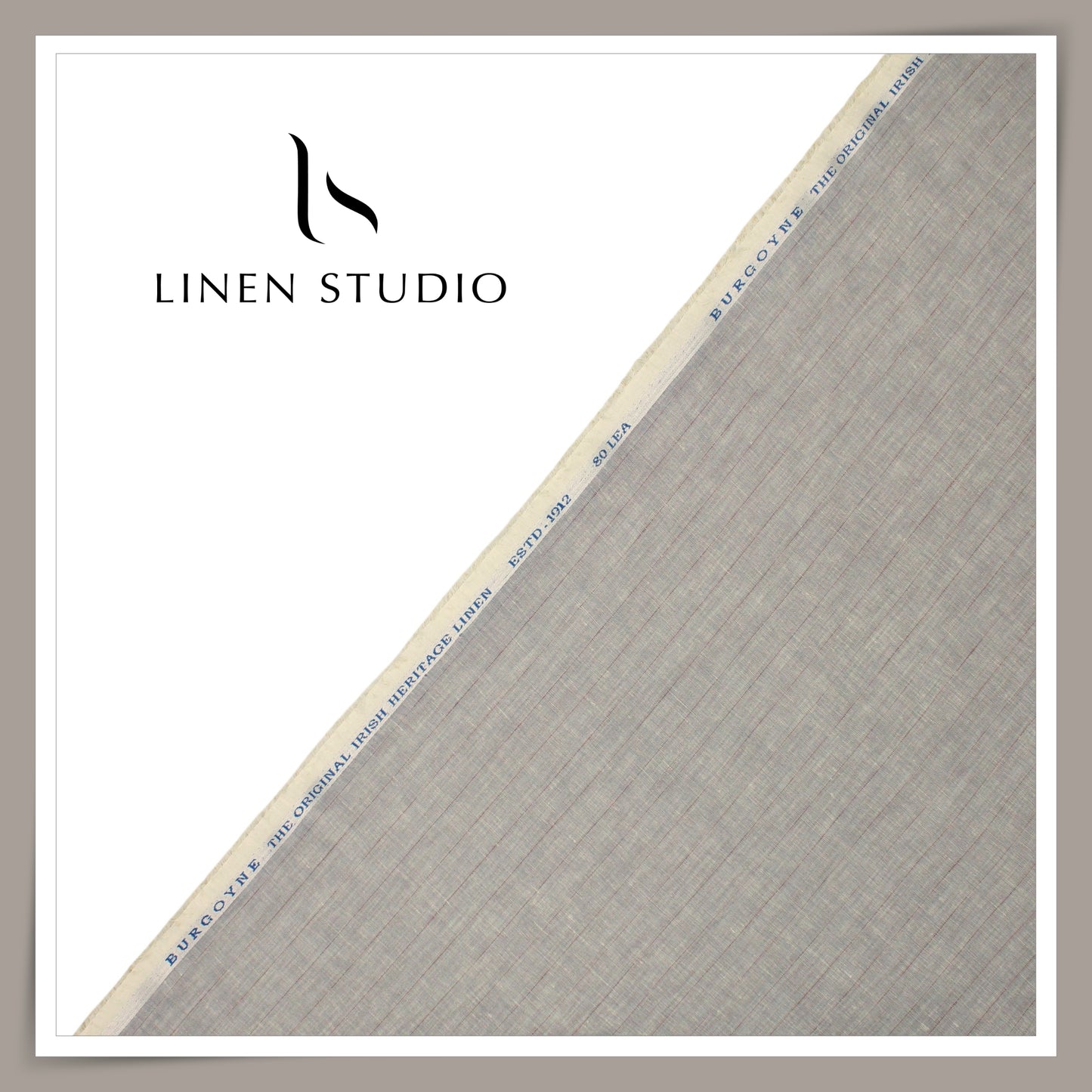 80 Lea Pure Linen Premium Shirting by Burgoyne - 14092/01 (Zoom In) (NEW)