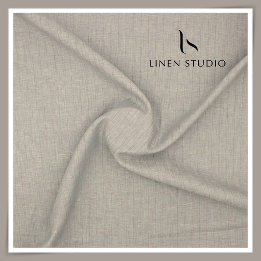 80 Lea Pure Linen Premium Shirting by Burgoyne - 14092/01 (Zoom In) (NEW)