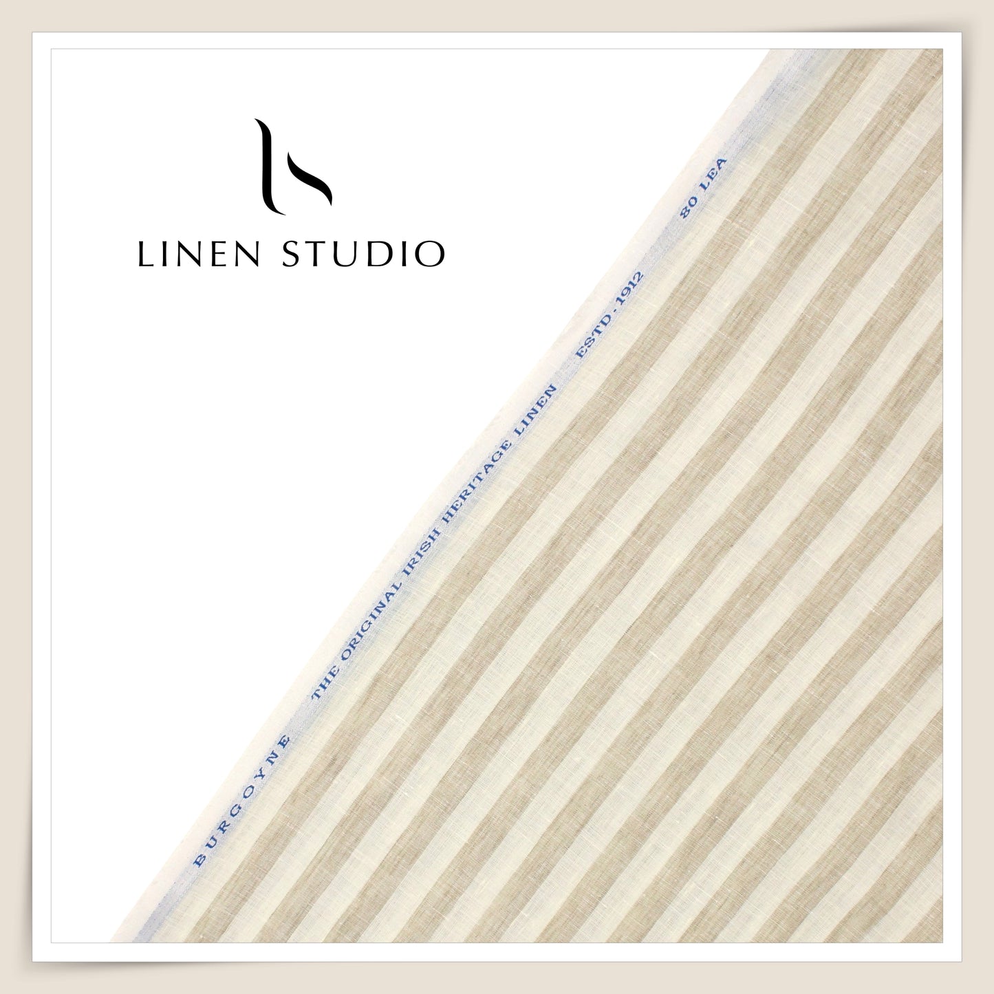 80 Lea Pure Linen Premium Shirting by Burgoyne - 14115/04 (Zoom In) (NEW)
