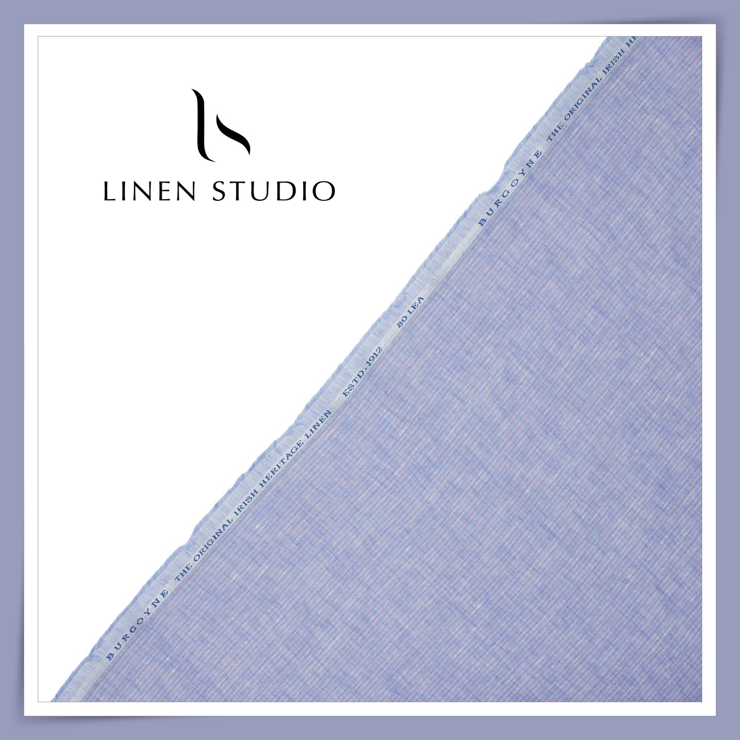 80 Lea Pure Linen Premium Shirting by Burgoyne - 14151/01 (Zoom In) (NEW)