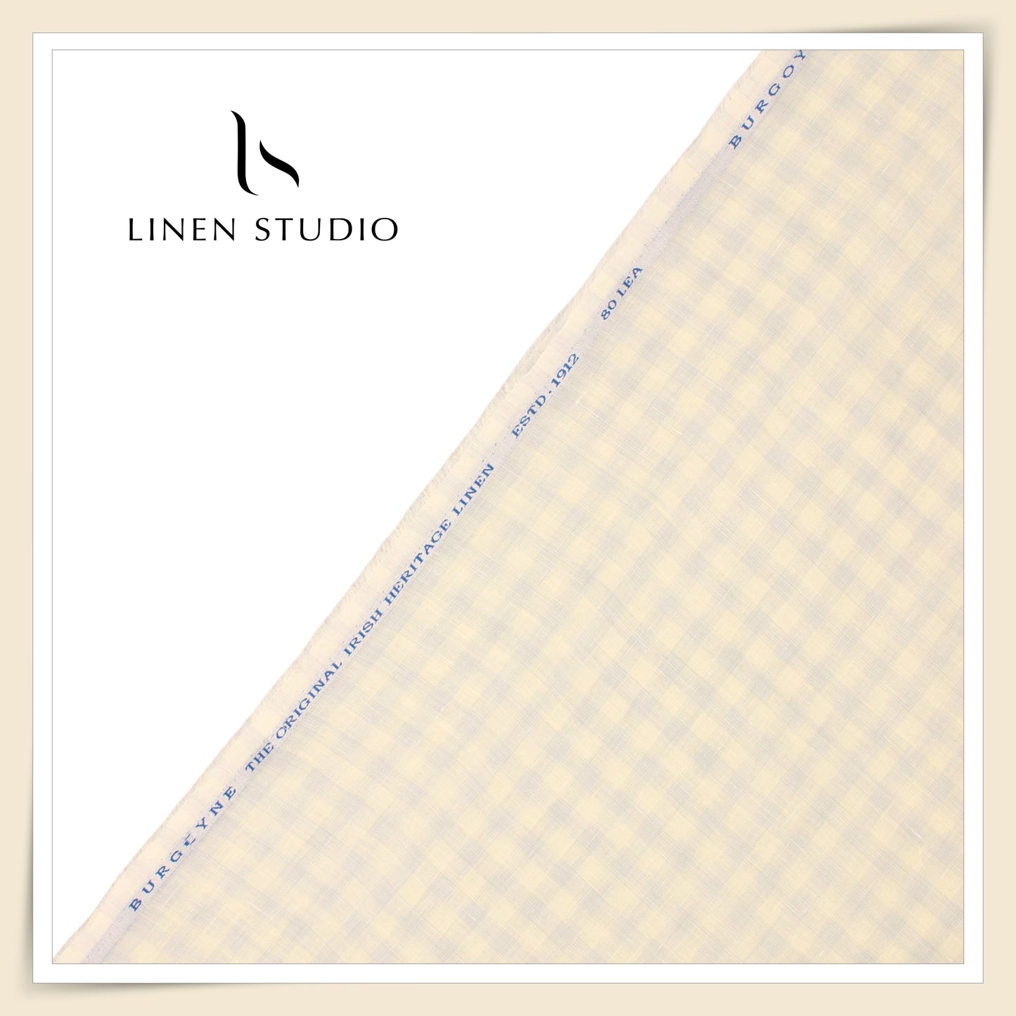 80 Lea Pure Linen Premium Shirting by Burgoyne - 17006/01 (NEW)
