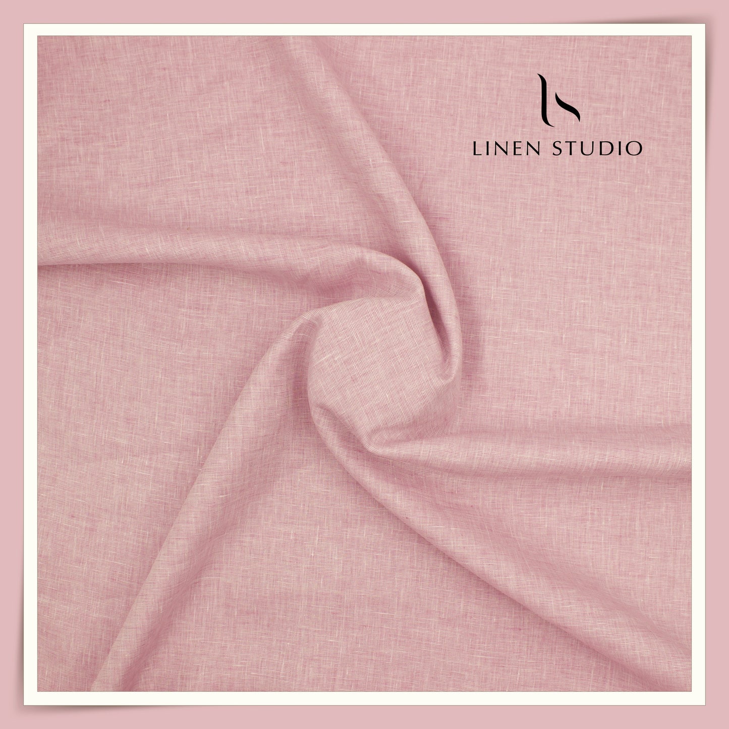 Burgoyne Premium Linen 70 Lea Textured Shirting - Pink Blossom (NEW) (Most Liked)