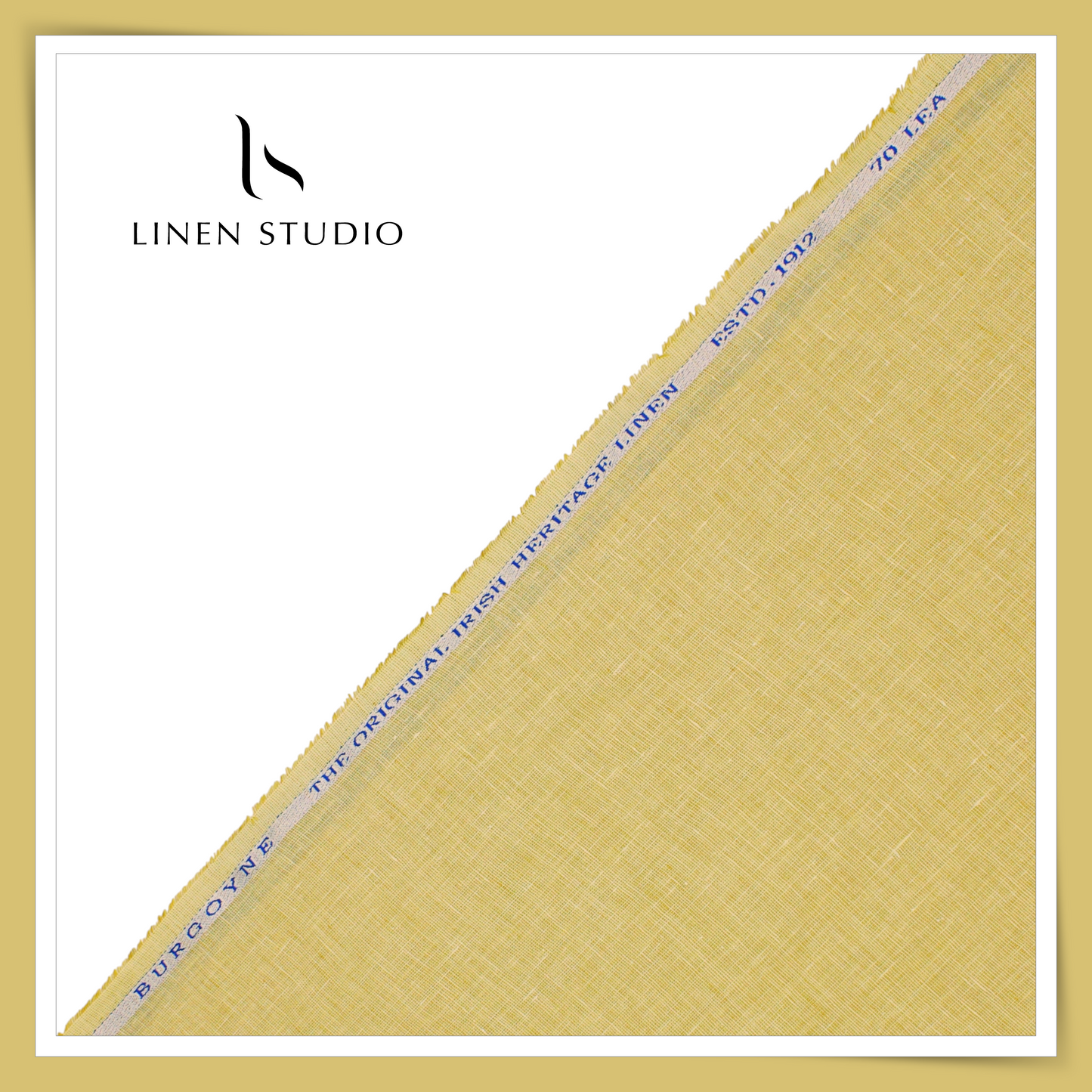 Burgoyne Premium Linen 70 Lea Textured Plain Shirting - Harvest Gold (NEW)