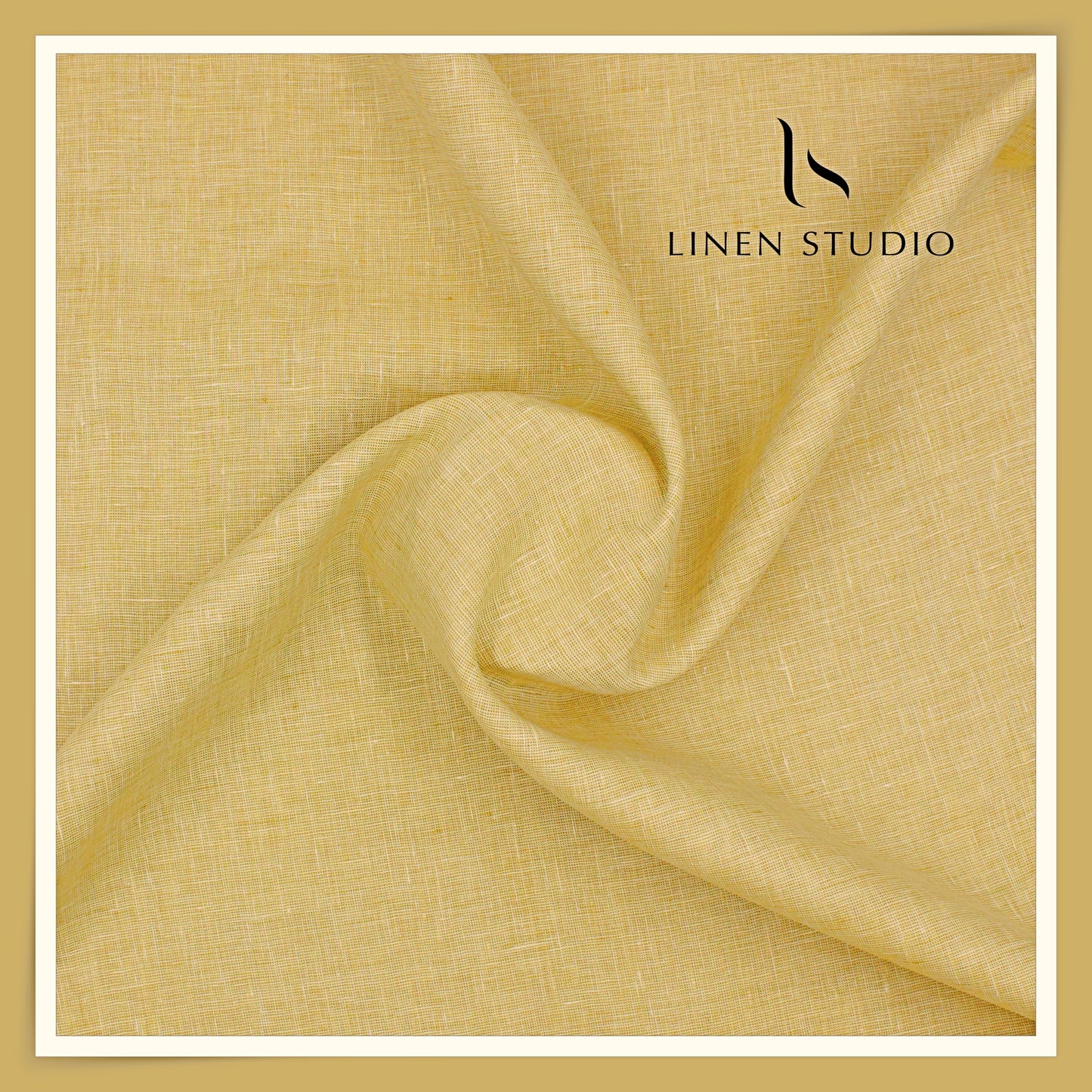 Burgoyne Premium Linen 70 Lea Textured Plain Shirting - Harvest Gold (NEW)