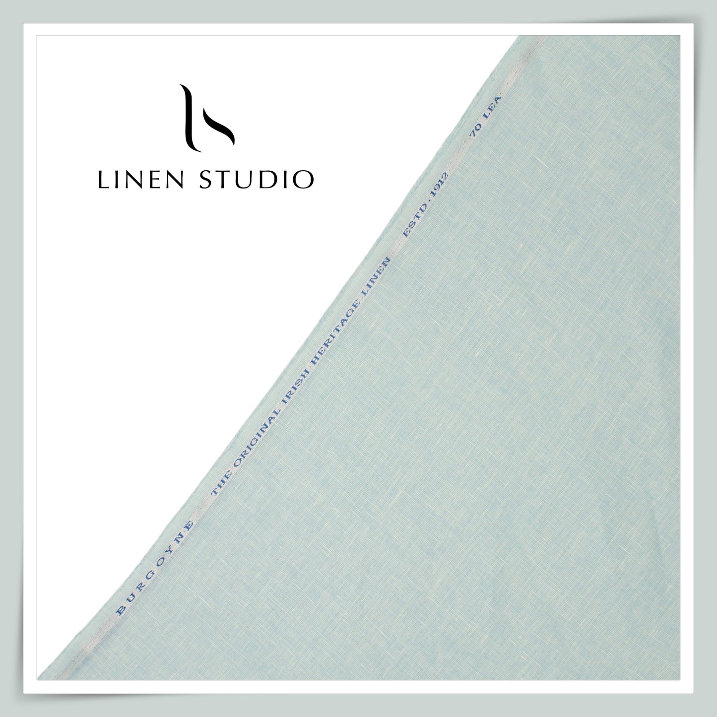 Burgoyne Premium Linen 70 Lea Textured Plain Shirting - Powder Ash (NEW)