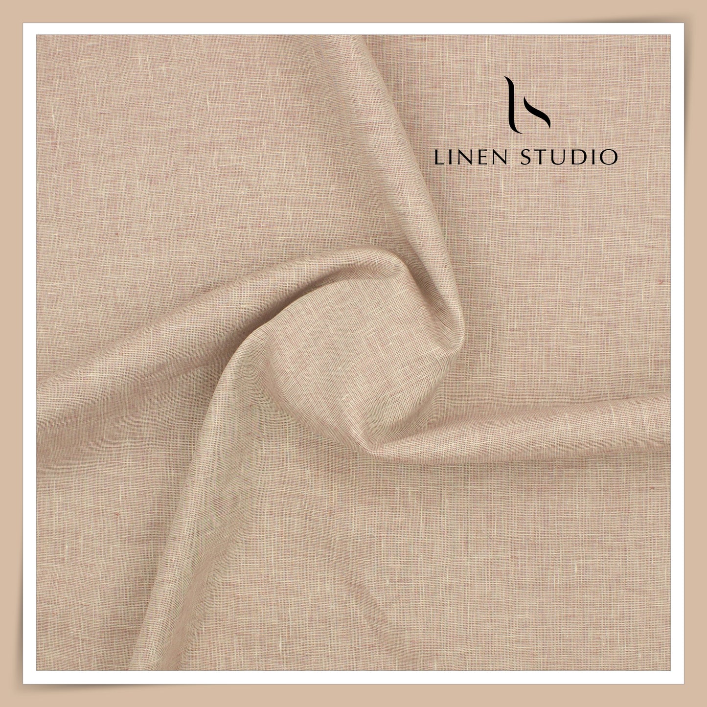 Burgoyne Premium Linen 70 Lea Textured Plain Shirting - Desert Sand (NEW)