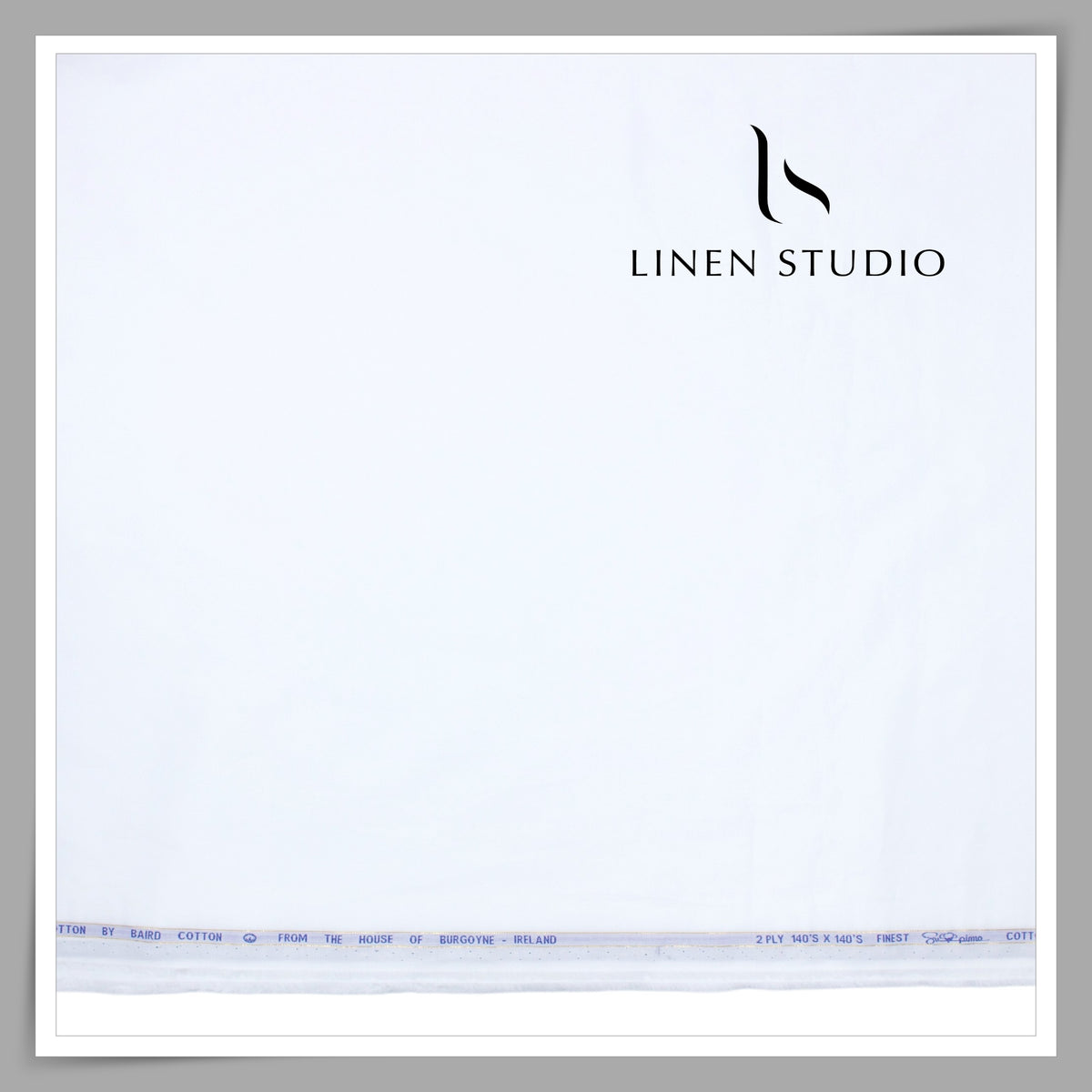 2/140's Finest Supima Cotton Shirting by Burgoyne Ireland - Plain White (NEW) (Highest Quality)