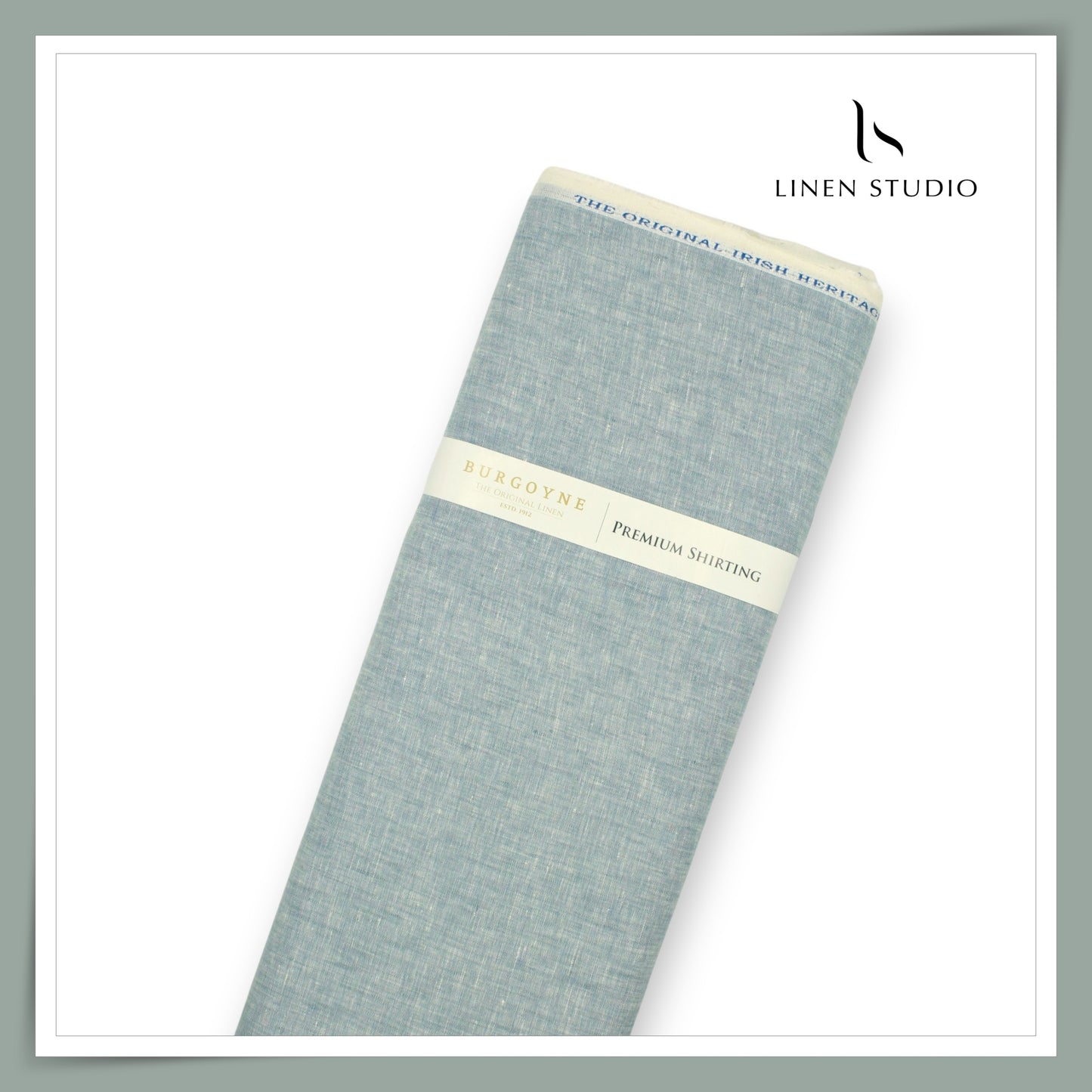 Burgoyne 70 Lea Linen Two Tone Shirting - Greyish Blue (NEW) (Limited Stock)
