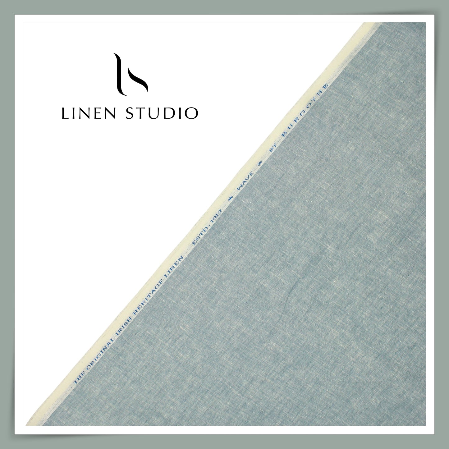 Burgoyne 70 Lea Linen Two Tone Shirting - Greyish Blue (NEW) (Limited Stock)